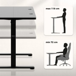 Biurko gamingowe elektryczne Hero 8.1 Black