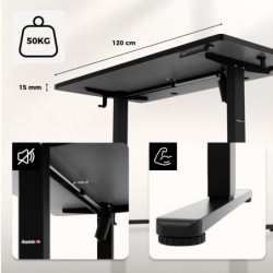 Electric gaming desk Hero 8.1 Black