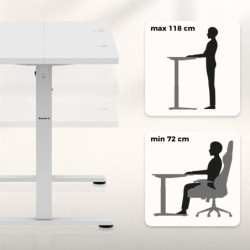 Biurko gamingowe elektryczne Hero 8.1 White