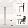 Electric gaming desk Hero 8.1 White