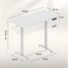 Hero 8.1 White electric gaming desk
