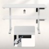 Hero 8.1 White electric gaming desk