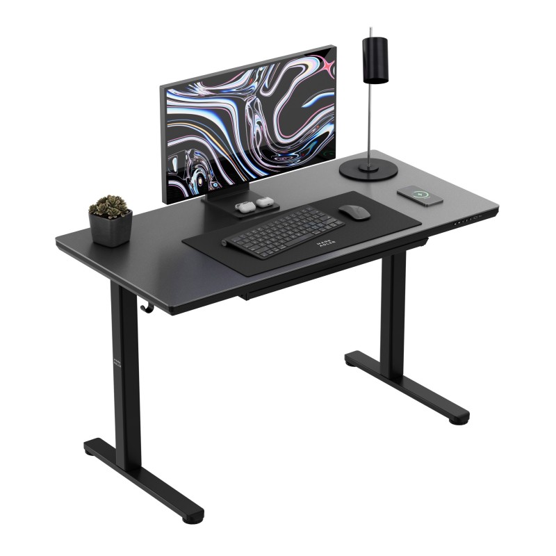 Biurko elektryczne ze szklanym blatem Mark Adler Leader 8.5 Black 120 cm