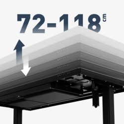 Leader 8.5 Black 120 cm electric desk