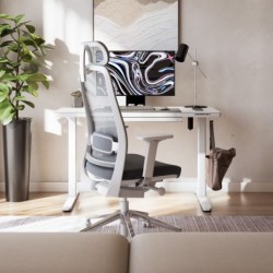 Biurko elektryczne ze szklanym blatem Mark Adler Leader 8.5 White 120 cm