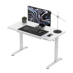Biurko elektryczne ze szklanym blatem Mark Adler Leader 8.5 White 120 cm