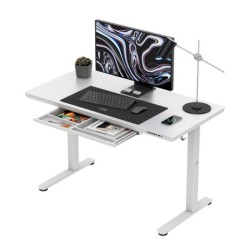 Biurko elektryczne ze szklanym blatem Mark Adler Leader 8.5 White 120 cm