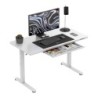 Biurko elektryczne ze szklanym blatem Mark Adler Leader 8.5 White 120 cm