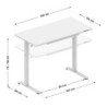 Biurko elektryczne ze szklanym blatem Mark Adler Leader 8.5 White 120 cm