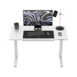 Biurko elektryczne ze szklanym blatem Mark Adler Leader 8.5 White 120 cm