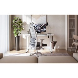 Biurko elektryczne ze szklanym blatem Mark Adler Leader 8.5 White 120 cm