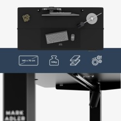 Biurko elektryczne Leader 7.3 Black 140 cm