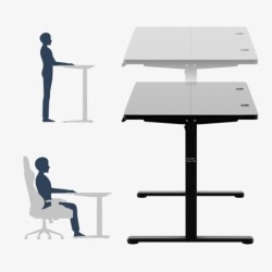 Leader 7.3 Black 140 cm electric desk