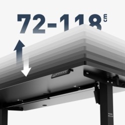 Leader 7.3 Black 140 cm electric desk