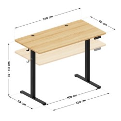 Biurko elektryczne Leader 7.3 Craft 140 cm