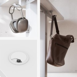 Leader 7.3 White 140 cm electric desk