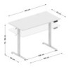 Leader 7.3 White 140 cm electric desk