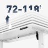 Electric desk Leader 7.3 White 140 cm