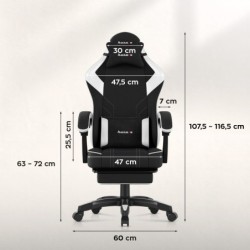 Gaming chair Huzaro Force 3.7 White Carbon