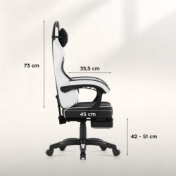 Fotel gamingowy Force 3.7 White Carbon