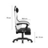 Gaming chair Huzaro Force 3.7 White Carbon