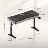 Gaming desk Hero 3.6 RGB Black