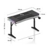 Hero 3.6 RGB Black gaming desk