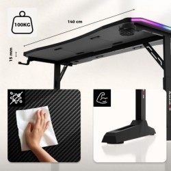 Gaming desk Hero 3.6 RGB Black