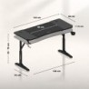 Hero 3.6 gaming desk Black