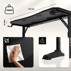 Hero 3.6 gaming desk Black