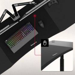 Gaming desk Hero 4.6 RGB Black 160 cm