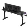 Hero 4.6 RGB Black 160 cm gaming desk