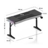 Hero 4.6 RGB Black 160 cm gaming desk
