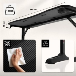 Biurko gamingowe Hero 4.6 Black 160 cm