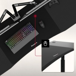 Gaming desk Hero 4.6 Black 160 cm