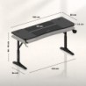 Hero 4.6 Black 160 cm gaming desk