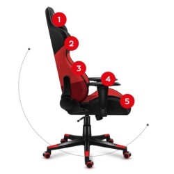 Fotel Gamingowy HUZARO FORCE 6.2  Red Mesh
