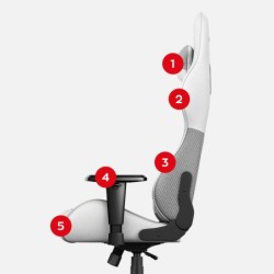 Fotel Gamingowy HUZARO FORCE 6.2  White Mesh