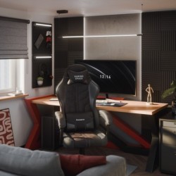 Velour gaming chair Huzaro Force 2.7 Black Carbon