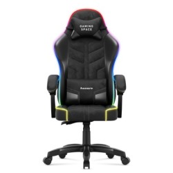 Velour gaming chair Huzaro Force 2.7 RGB Black