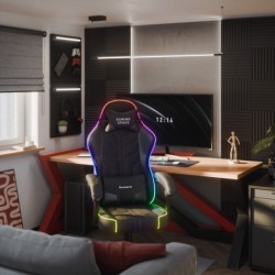 Velour gaming chair Huzaro Force 2.7 RGB Black