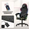 Velour gaming chair Huzaro Force 2.7 RGB Black