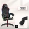 Velour gaming chair Huzaro Force 2.7 RGB Black