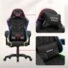 Velour gaming chair Huzaro Force 2.7 RGB Black
