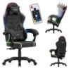Velour gaming chair Huzaro Force 2.7 RGB Black
