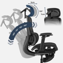 Office chair with massage Mark Adler Visioner 8.3 Black