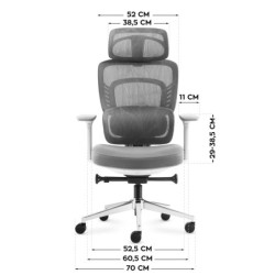Fotel biurowy z masażem Mark Adler Visioner 6.1 Grey