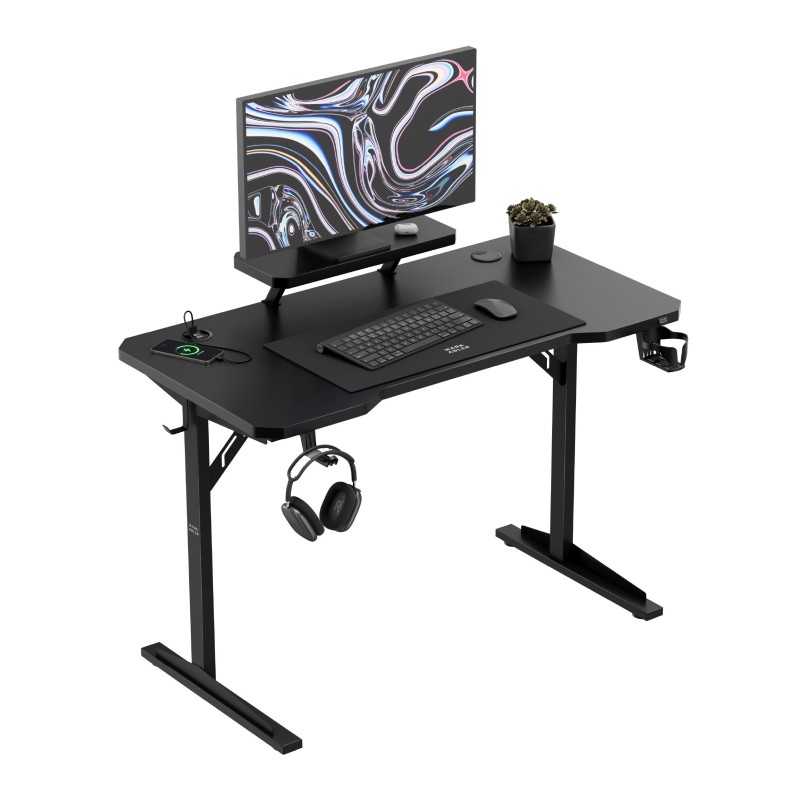 Computer desk with shelf Leader 5.1 Black 115 cm