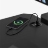 Computer desk with shelf Leader 5.1 Black 115 cm