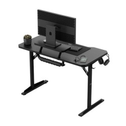 Computer desk with shelf Leader 5.1 Black 115 cm